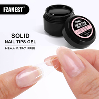 Colle à ongles en gel solide FZN HEMA TPO FREE pour faux ongles à presser 15g, colle adhésive forte pour capsules d'ongles souples, patchs adhésifs en gel pour faux ongles
