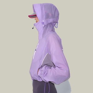 Cool <b>Cycling</b> Sun Hoodie for Women Breathable Anti-UV Jacket with UPF50 Dingin Bahan Jas Anti Matahari Baju Pelindung Matahari - Product Image 2