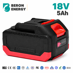 Paquete de Baterías de Iones de Litio de 18 V y 5.0 Ah para Herramientas Eléctricas <span class=keywords><strong>Makita</strong></span> de 18 V LXT, Batería de Repuesto Tipo Deslizante con Indicador de Nivel de Batería LED - Product Image 1