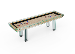 Tùy chỉnh 9ft rắn gỗ <span class=keywords><strong>shuffleboard</strong></span> bảng với tinh thể Tempered Glass Surround tùy chỉnh kích thước khác cho thể thao trong nhà - Product Image 4