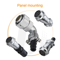Weiu – connecteur de câble solaire étanche IP68, 16mm, 20mm, 24mm, connecteur circulaire à coque arrière inclinée en métal