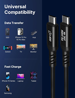 Nouveau câble USB Type-C 5A 100W à charge rapide avec gaine en nylon et blindage en feuille d'aluminium pour iPhone 15 Pro, transfert de données 10 Gbps
