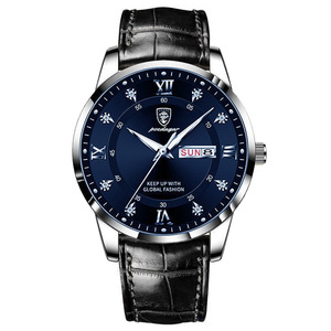 Nuevo reloj para hombre con calendario dual, manecillas luminosas y diseño impermeable; elegante reloj de pulsera de negocios para hombres modernos. - Product Image 6