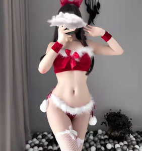 Lencería lindo encaje Sexy puro deseo Año Nuevo batalla bata Navidad Reno felpa uniforme privado - Product Image 2