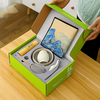 Emballage de boîte-cadeau avec logo personnalisé Fsc Ensemble de fouet et Pulvérisateur Matcha Boîtes d'expédition de luxe en carton rigide et papier ondulé