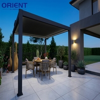 Pergola électrique réglable en aluminium avec toit à lamelles, anti-UV, sans entretien, 3x3, 3x4, 4x4, 4x6 m