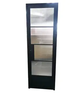 36 inch by 96 inch Steel Glass Door With 5+6A+5 mm Tempered Glass With Steel Plate