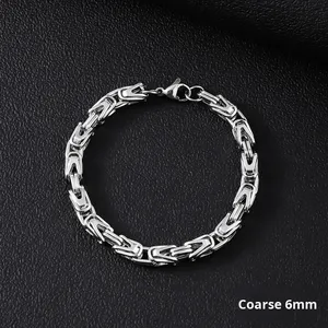 Phổ Biến Đơn Giản Punk Cao cấp Cuba Titan Thép Vòng Đeo Tay Cho Nam Giới Hợp Thời Trang Thép Không Gỉ Bướm Hình Dạng Phật Cảm Hứng - Product Image 6