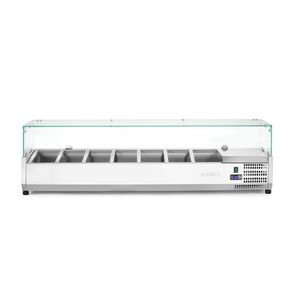 Attrezzatura di Refrigerazione Commerciale Arktic, Vetrina Refrigerata GN 1/3, 7 Unità, 230V/180W, 1605x420x460mm - Product Image 1