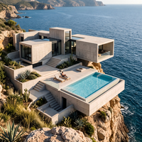 Maison préfabriquée, bâtiments modulaires en structure acier, villa pour complexe hôtelier, hôtel, maison d'hôtes, anti-sismique, résistant aux ouragans
