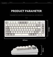 Attack Shark K85 Esports Magnetic Axis Mechanical Keyboard PBT Keycap RT Mode 82 Key RGB Adjustable Keystroke Wired Keyboard