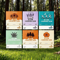 Chewing-gum personnalisable OEM sans sucre au xylitol, à la menthe poivrée, reminéralisant, à base de latex, avec suppléments à base de plantes