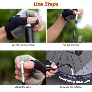 Mini pompe à vélo en aluminium OEM 160psi Pompe à main portable pour petits vélos à vélo Utilisation facile - Product Image 5