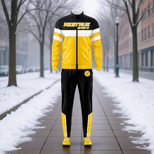 Conjunto Deportivo Personalizado para Hombre Nestrue Sports, Chaqueta con Cierre Completo, Ligero, de Poliéster, para Entrenamiento de Invierno, Transpirable, Corte Regular - Product Image 2