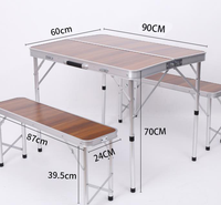 Table de Camping en bois, rouleau d'œufs pliable, 30kg, Triangle, Stable, voyage, randonnée, accessoires pour barbecue, Style bois, pour l'extérieur