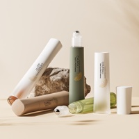Flacon roll-on PP 15 ml avec bille métallique, tube cosmétique personnalisable avec logo pour parfum, crème contour des yeux, sérum