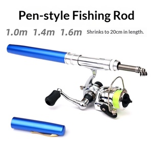 Canna da Pesca Tascabile Pieghevole 1M 1.4M 1.6M ad Azione Lenta con Mulinello, <span class=keywords><strong>Kit</strong></span> Mini Canna da Pesca a Penna, 7 Colori - Product Image 3