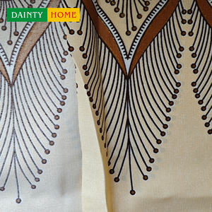 Feuille impression fleur conception fenêtre œillet haut draperies rideaux occultants pour chambre assombrissement isolation <span class=keywords><strong>thermique</strong></span> fenêtre courte - Product Image 4