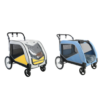 Chariot de transport pour animaux de compagnie à 4 roues de haute qualité, avec motif animalier tendance, pour chats et chiens, idéal pour les voyages en extérieur