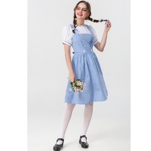 Disfraz <span class=keywords><strong>de</strong></span> Dorothy del <span class=keywords><strong>Mago</strong></span> <span class=keywords><strong>de</strong></span> <span class=keywords><strong>Oz</strong></span> - Vestido estilo sirvienta <span class=keywords><strong>de</strong></span> cuadros azules y blancos, conjunto <span class=keywords><strong>de</strong></span> cosplay <span class=keywords><strong>de</strong></span> cuento <span class=keywords><strong>de</strong></span> hadas - Product Image 5
