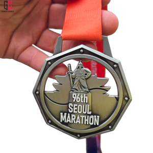 Médaille de marathon de Séoul 3D en alliage de zinc de haute qualité, personnalisée avec logo gravé, fabriquée par une usine avec 15 ans d'expérience - Product Image 6
