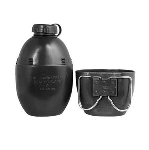 Botella de Agua y Cantimplora de 1 Litro, Color Verde Oscuro DF OD, Estilo Británico 1958, para Exteriores y Camping - Product Image 1