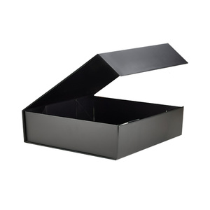 Luxury Custom logo Printing Black <b>Magnetic</b> Lid Closure Folding Gift <b>Box</b> - Product Image 2