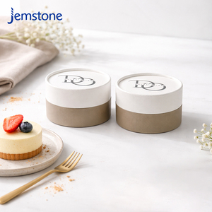 Caja de Cartón para Pastel Vasco con Logotipo Personalizado, Reciclable, de Grado Alimenticio, Apta para Horno, Caja de Cartón para Pastel de Queso, Cilindro de Papel Kraft - Product Image 1