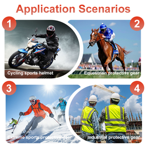 Ensemble de protections pour coudes et épaules certifiées CE niveau 1, protections dorsales pour blousons de moto - Product Image 5