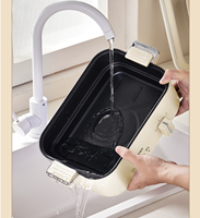 Marmite électrique Ménage Cuisson intégrée Poêle à frire électrique antiadhésive Multifonction Marmite électrique 3-4 personnes