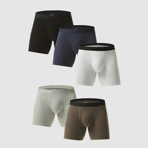 Mutandine da uomo Stretch Mid-rise personalizzate da uomo a <span class=keywords><strong>gamba</strong></span> <span class=keywords><strong>lunga</strong></span> <span class=keywords><strong>Boxer</strong></span> in cotone mutande da uomo - Product Image 1