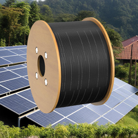 Câble solaire XLPO à conducteur unique en cuivre étamé PV1-F H1Z2Z2-K pour la construction de systèmes d'énergie solaire, câblage industriel