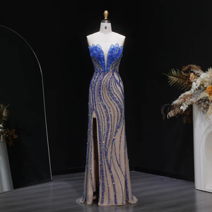 <span class=keywords><strong>Vestido</strong></span> de Fiesta Jancember LSZ133 con <span class=keywords><strong>Lentejuelas</strong></span> Fluidas y Exquisito Diseño Floral en 3D, Color Nude, para Eventos Formales - Product Image 2