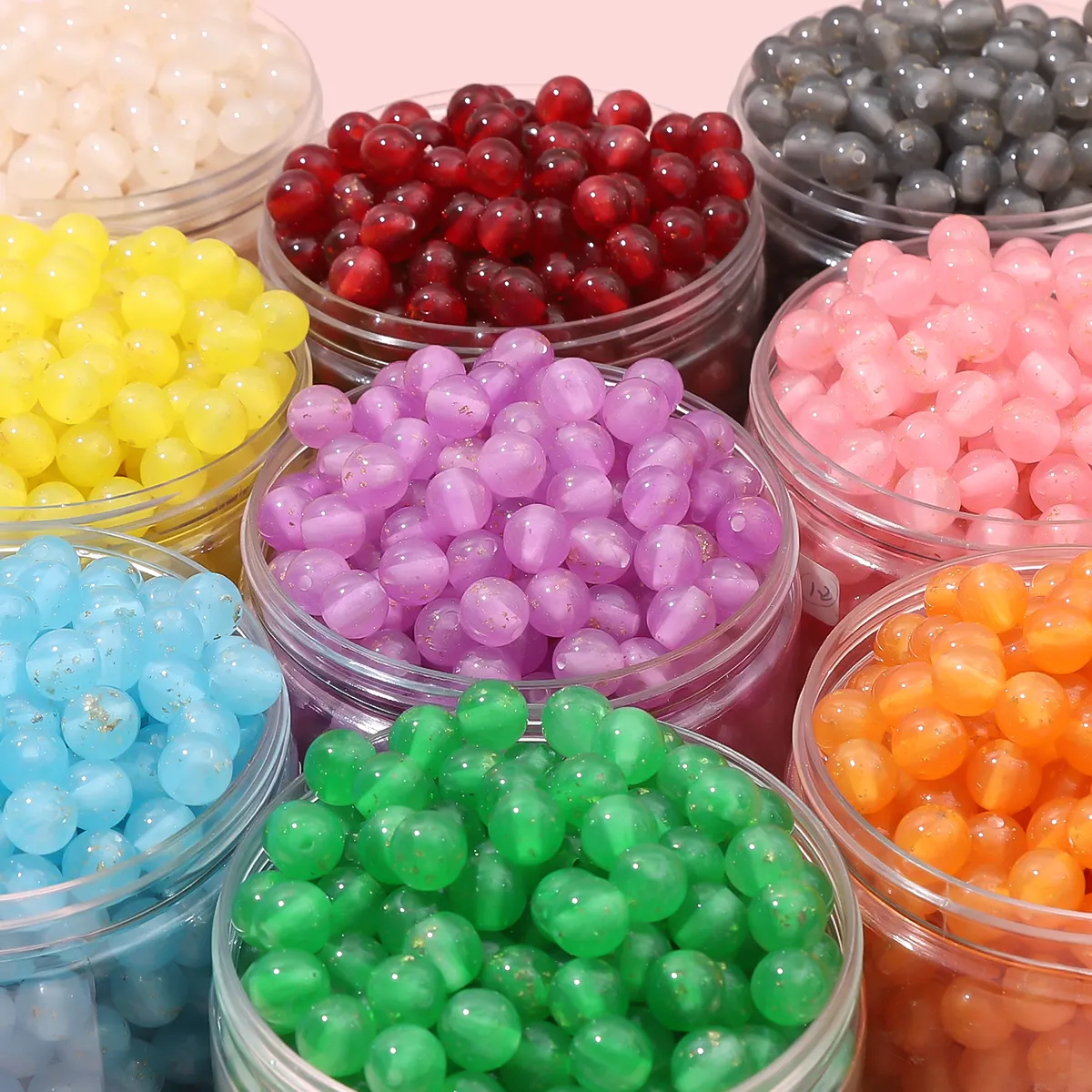 Yiwu Beads Supplier Wholesale High Quality 10mm Resin Beads Decorative Resin Round Loose Bead For diy Bracelet Jewelry Making