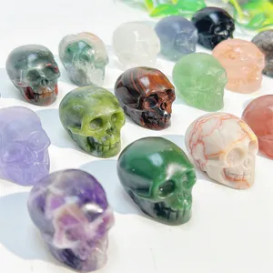 Crystal Crafts Small Size Carving Polishing Yooperlite Mixed Mini Skulls For Healing Decoration