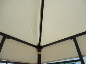 3X3M Outdoor Dubbele Dak Tuinhuisje Tent Met Blad Ontwerp Zijwand Tuin Metalen Tuinhuisje Met Dubbele Dak - Product Image 3