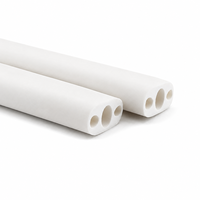 Tube en silicone moulé sur mesure à trois canaux, extrudé, résistant aux hautes températures, pour la protection des câbles et des profilés