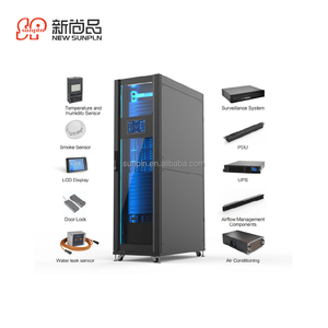Gabinete Modular Inteligente para Servidor de Red de 19 Pulgadas con Puerta Frontal de Vidrio Templado y Aire Acondicionado para Centros de Datos - Product Image 4