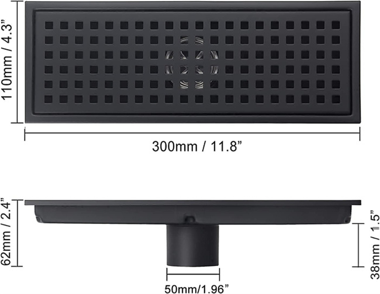 12X4 Inch (300MM X 110MM)