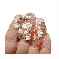 Bonhomme de pain d'épice mignon flocon de neige et bonbon rouge arrose d'argile polymère pour les fournitures de Slime, le projet Shaker, les tasses Snowglobe