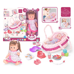 2025 FiveStar Nueva joyería <span class=keywords><strong>Faker</strong></span> 14 pulgadas plástico princesa jugar casa peine Color vestido juguete para niñas de 3 + años - Product Image 3