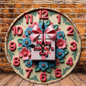 Round Wooden <b>Wall</b> <b>Clock</b> 25cm Nordic Minimal <b>Silent</b> Non Ticking For Home Living Room Bedroom Decor - Product Image 4