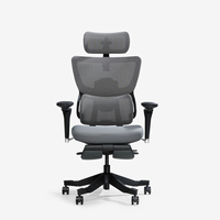 Chaise ergonomique AJUNION avec accoudoirs 5D, coussin en latex, soutien lombaire adaptatif, chaise de bureau en mesh, capacité de charge de 300 lb