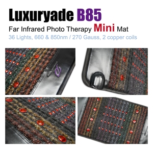Luxuryade B85 Mini Size Gemstone PEMF Crystal Chakra Mat Amethyst Photon Red Light <span class=keywords><strong>Therapy</strong></span> Infrared Massage Mattress. - Product Image 4