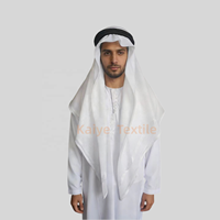 Ghutra blanche respirante ethnique pour hommes, style Dubaï et Arabie Saoudite