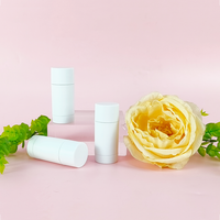 Tube de déodorant blanc mat en ABS de 15 ml pour crème pour le visage et sérum pour la peau, emballage cosmétique recyclable à visser