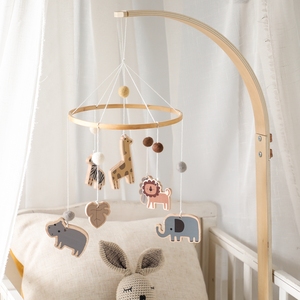 <span class=keywords><strong>Mobile</strong></span> de <span class=keywords><strong>lit</strong></span> bébé en bois Safari avec support de bras, fait main, animaux de la <span class=keywords><strong>jungle</strong></span>, support en bois de hêtre naturel pour chambre d'enfant - Product Image 3