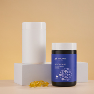 Bouteille en plastique HDPE de qualité supérieure de 300 ml, de qualité alimentaire, <span class=keywords><strong>pour</strong></span> médicaments, capsules d'huile de <span class=keywords><strong>poisson</strong></span>, compléments vitaminiques, conteneur de stockage, pilulier <span class=keywords><strong>rond</strong></span> - Product Image 1