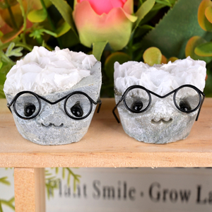 ตุ๊กตาเม่นหินแคลไซต์สีขาวธรรมชาติแกะสลักด้วยมือ ของตกแต่งบ้าน - Product Image 1