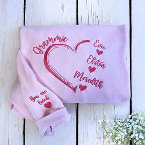 Felpa per bambini inverno/autunno con distintivo intrecciato e Logo frontale con motivo 3D felpa con cappuccio ricamato da giardino della nonna - Product Image 4